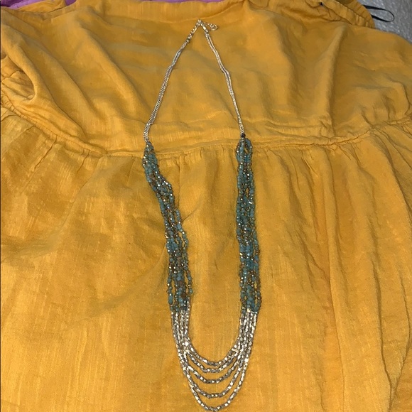 Jewelry - Multi-Layer Teal/Silver Necklace